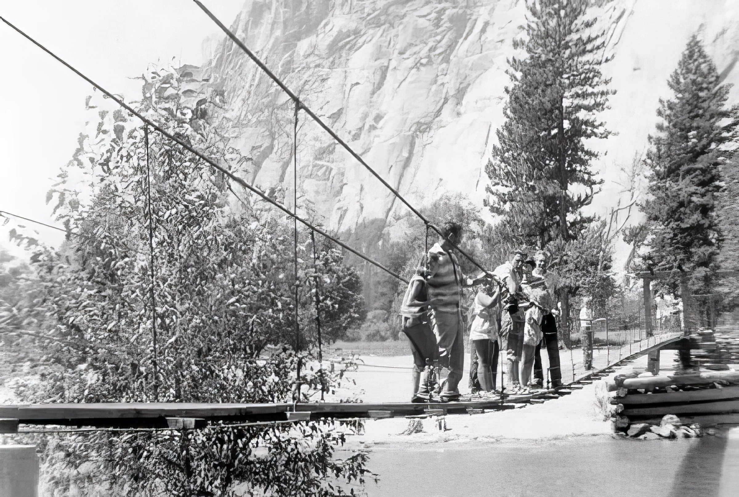 Swinging Bridge : Then and Now