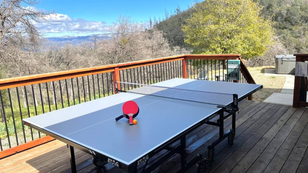deck with ping pong table