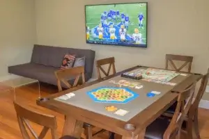 games table with television