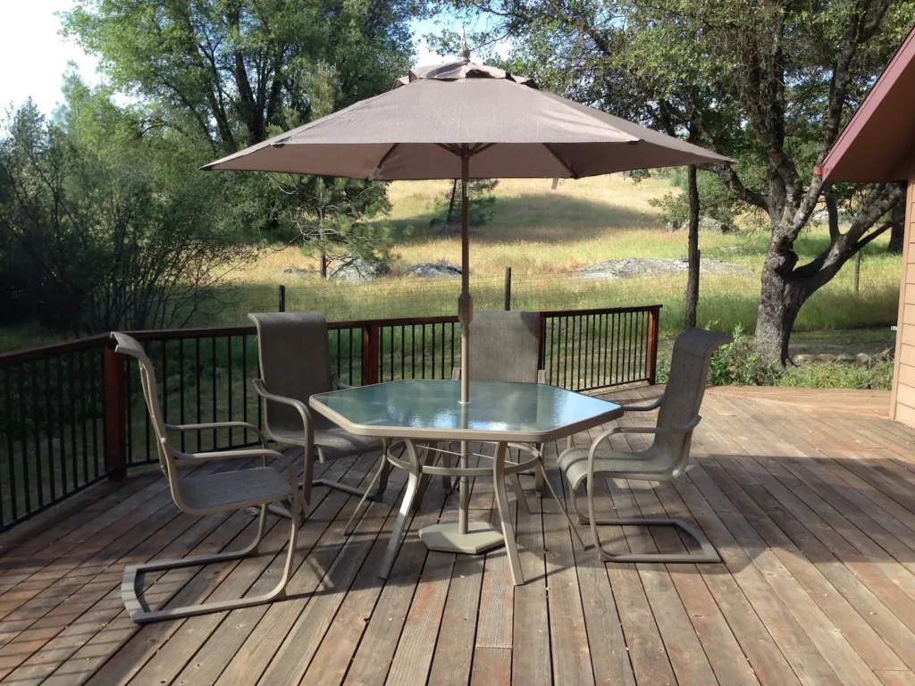 deck with outdoor seating