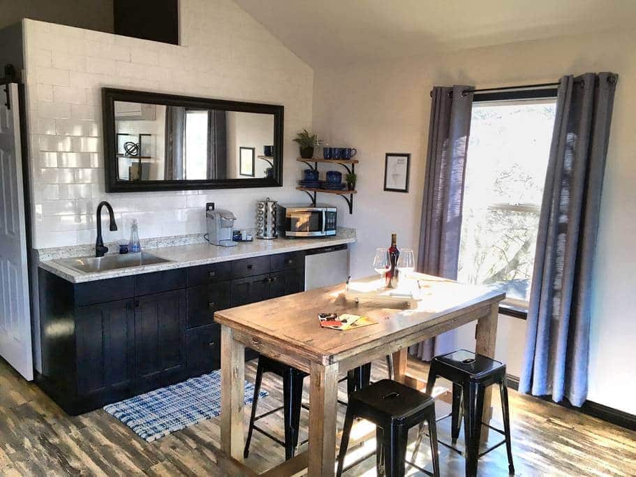 kitchenette with seating
