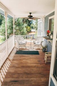 porch with seating