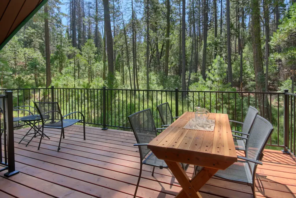 deck with outdoor seating