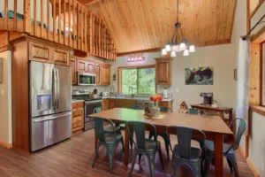 kitchen and dining area