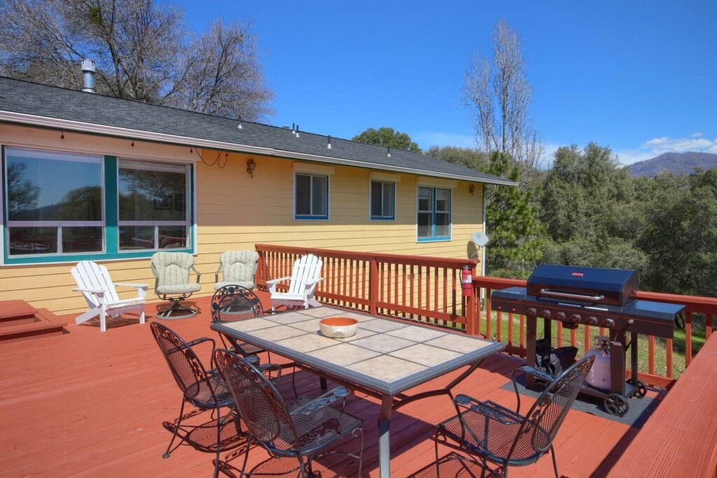 deck with outdoor seating