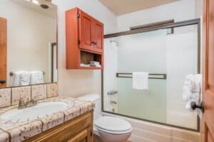 bathroom with tub shower