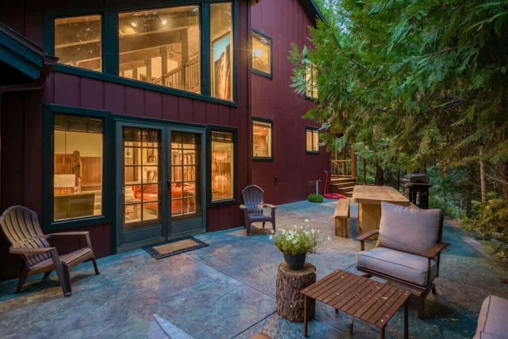 back patio with outdoor seating