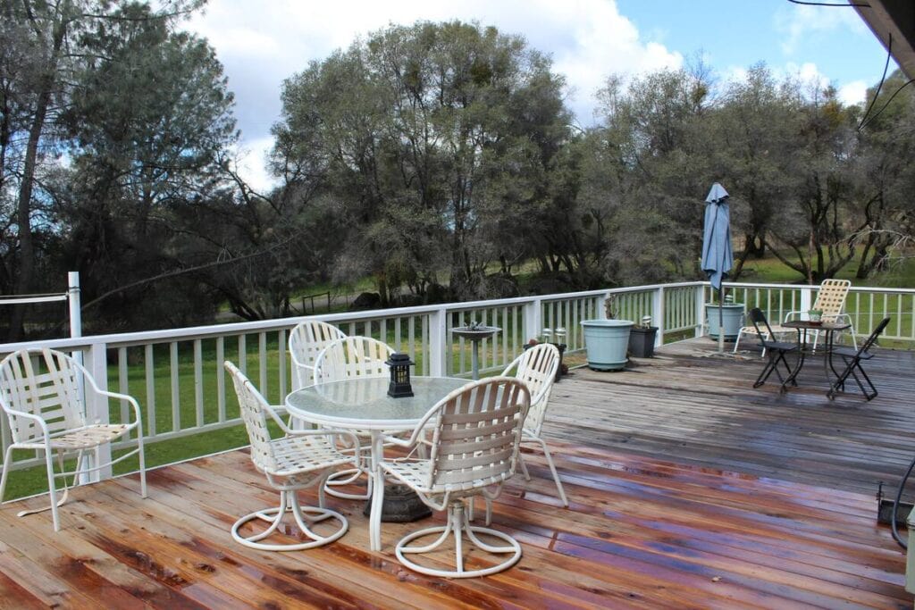 deck with outdoor seating