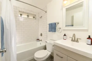 bathroom with tub shower