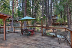 deck with outdoor seating
