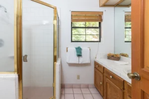 bathroom with walk in shower