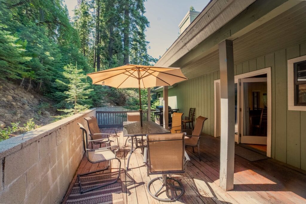 deck with outdoor seating
