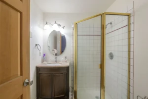 bathroom with walk in shower