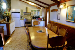 dining area and kitchen