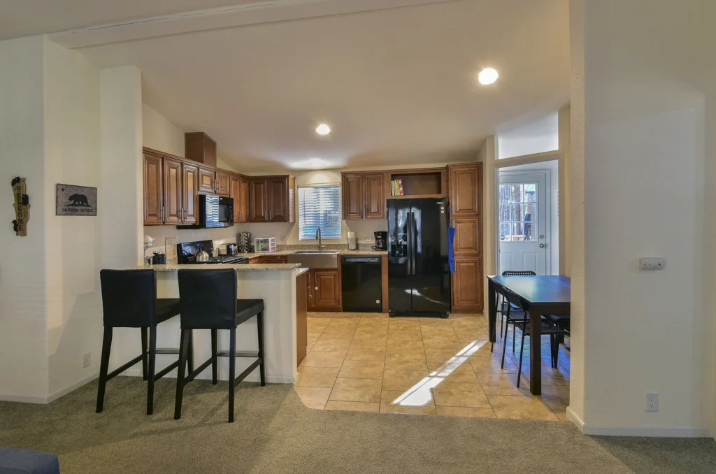 kitchen with bar seating