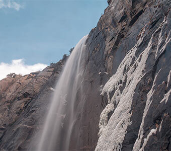 bridalveil fall in winter