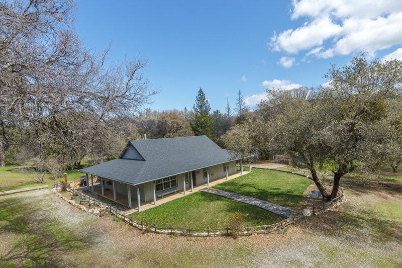 aerial view of house