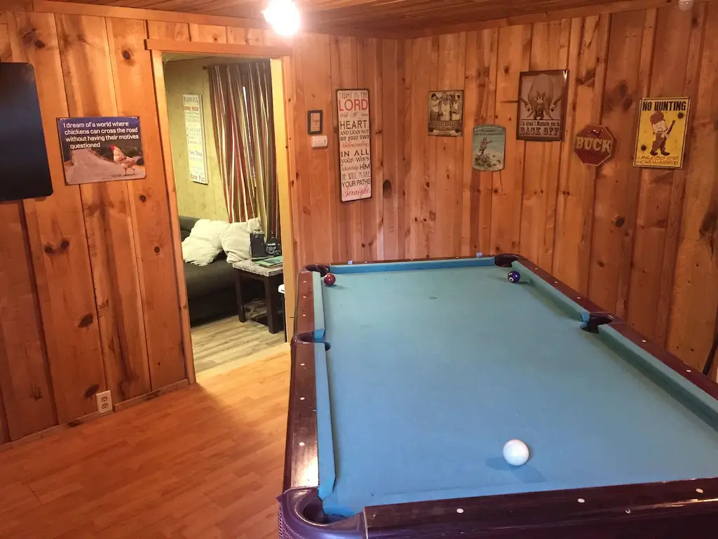 game room with pool table