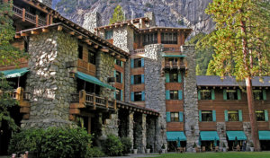 The Ahwahnee hotel's magnificent exterior.