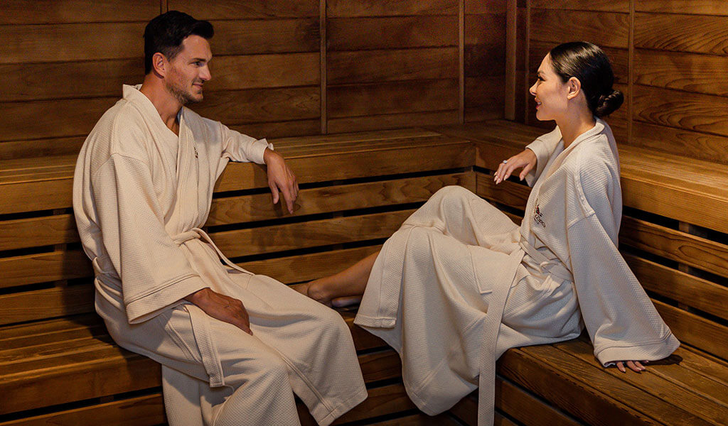 Couple enjoying a spa day at the Ascent Spa at Tenaya at Yosemite