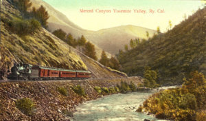 Historic photo of the Yosemite Valley Railroad