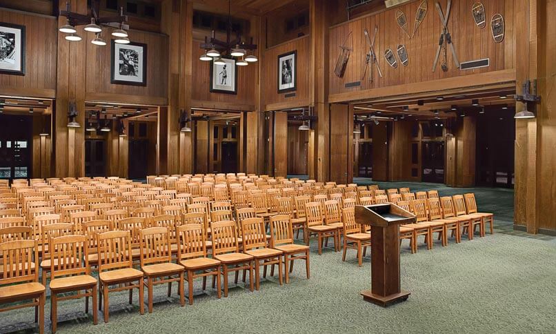 Theater seating in the Curry Village Pavillion