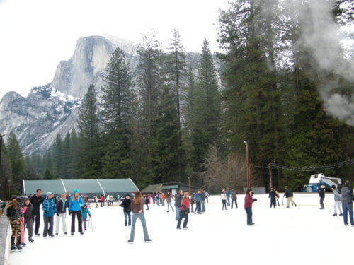 ice skating in yosemite