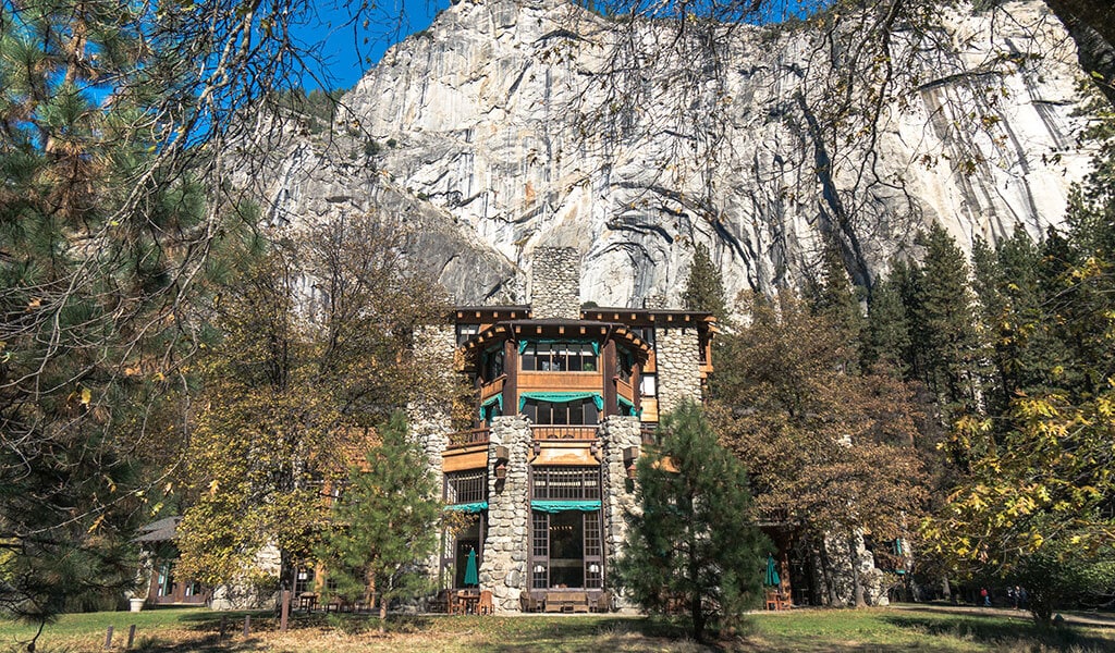 The Ahwahnee hotel in Yosemite Valley