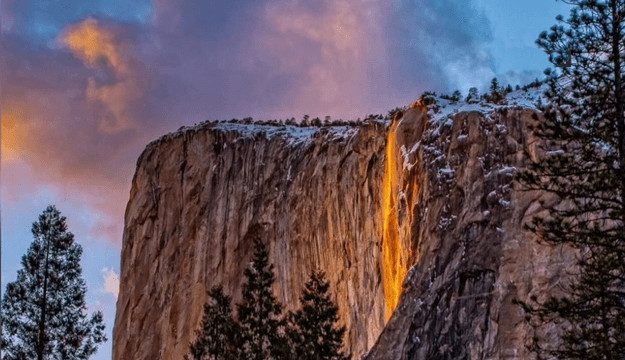 Natural Yosemite Firefall on El Capitan