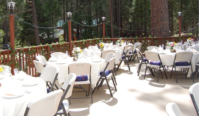 Wedding and Event Center patio at The Redwoods In Yosemite