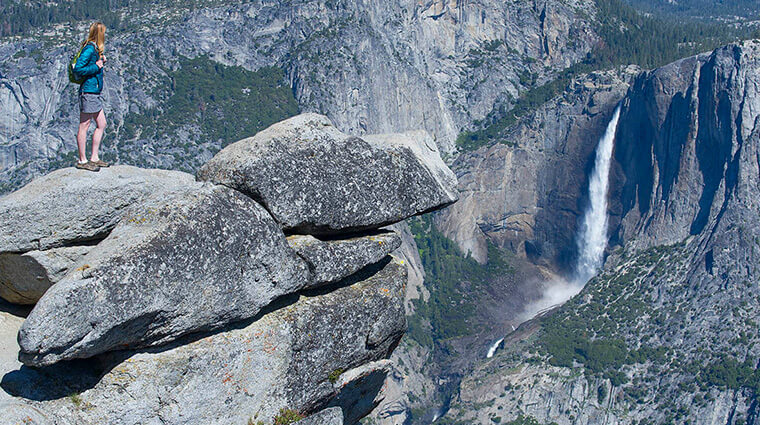 glacier point view of yosemite falls