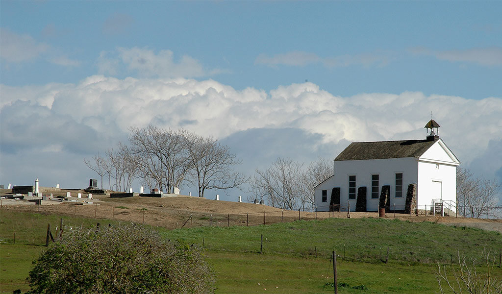 The church in Hornitos, CA