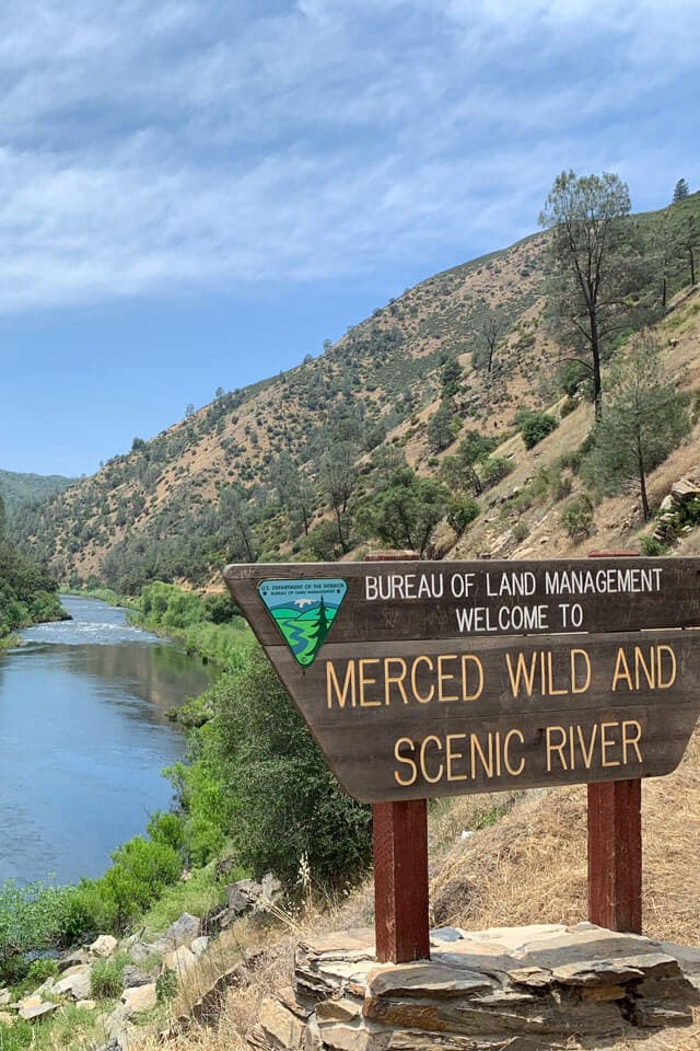 Hiking along the Merced River