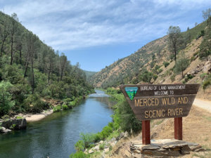 Merced Wild and Scenic River and sign