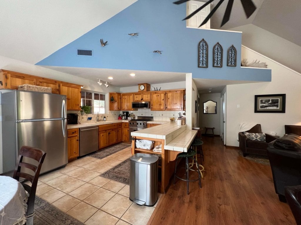 kitchen and dining area