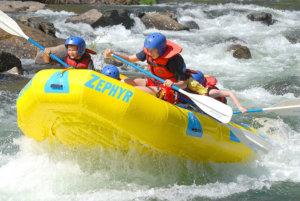 Whitewater rafting on the Merced River