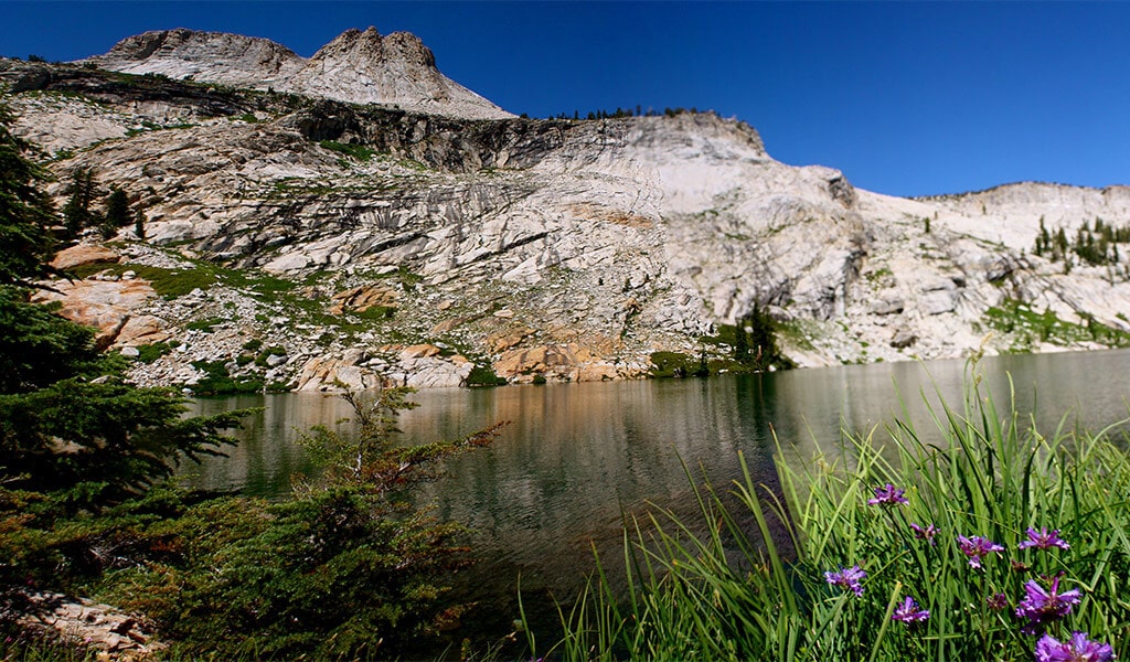 Yosemite Fall Hikes: May Lake with Mt Hoffmann behind