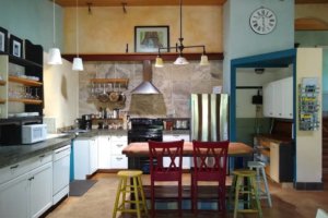 kitchen with dining table