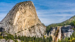 Nevada Fall and Liberty Cap at Yosemite