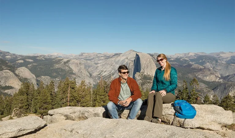 HIkers at the top of Sentinel Dome