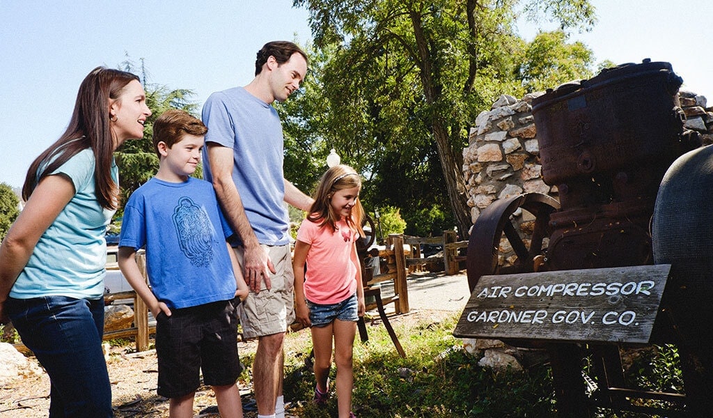 family discovering California's gold rush history at the Mariposa History Center.