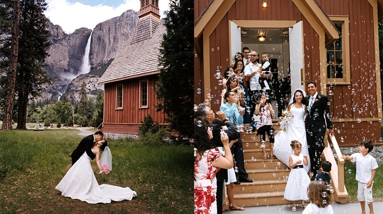 Wedding at Yosemite Chapel