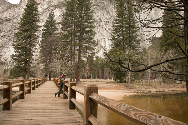 Swinging Bridge in Yosemite Valley