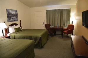 room with two beds