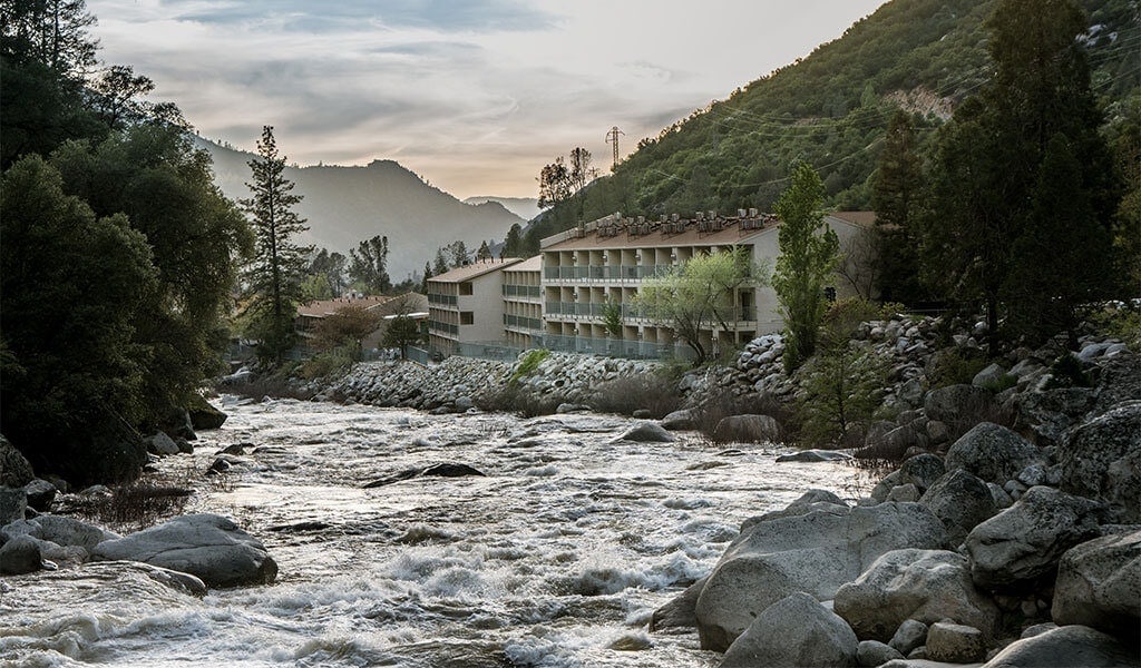 Yosemite View Lodge perches above the Wild and Scenic Merced River
