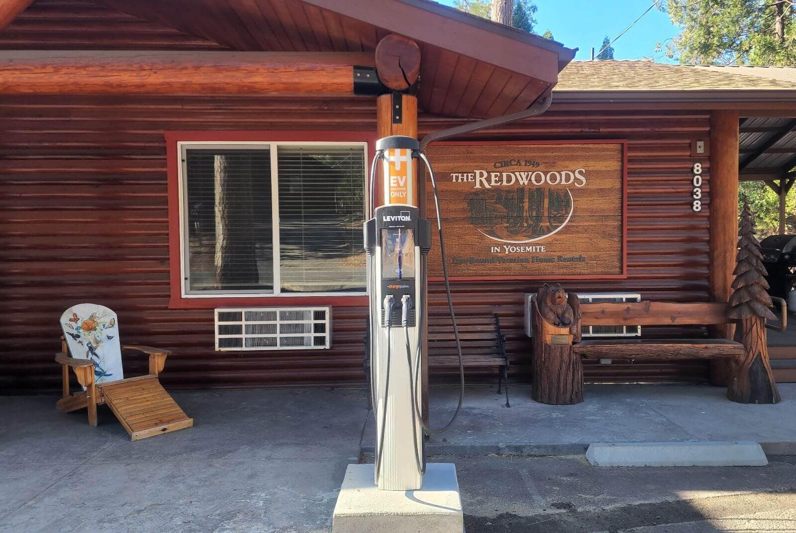 EV charging station at The Redwoods In Yosemite