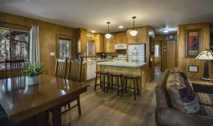 kitchen with island seating