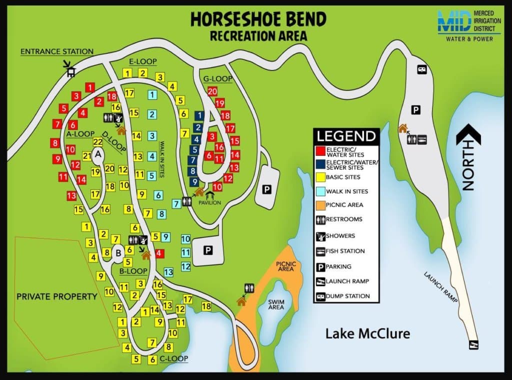 horseshoe bend campground map