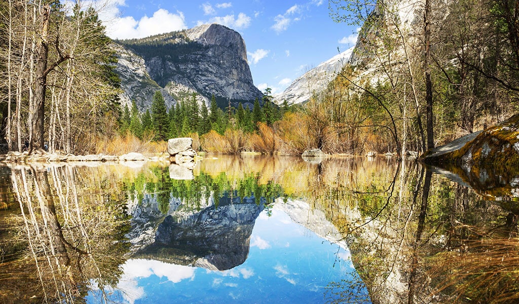 reflection at mirror lake