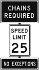 Chain control sign for R3 conditions